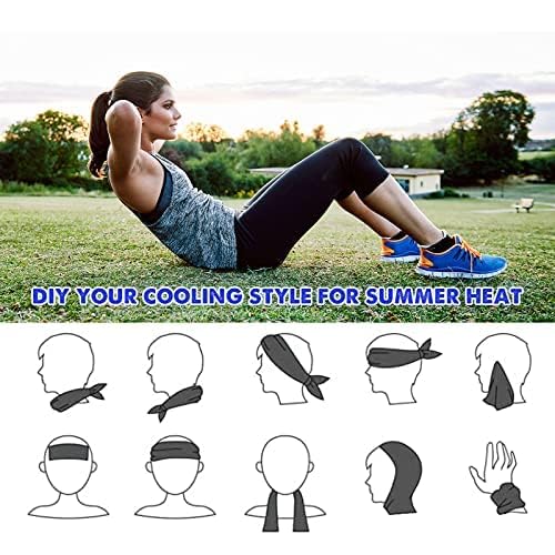 Cooling Towels - 4 Pack Gray, Instant Reusable Microfiber for Sports & Fitness