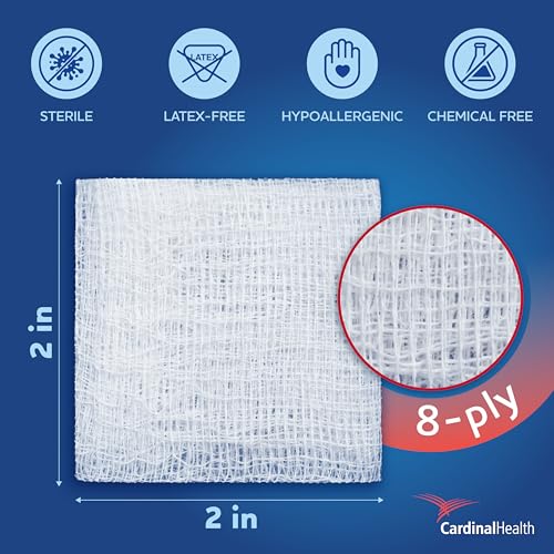 Curity Sterile Gauze Sponges 2" x 2" - Pack of 100