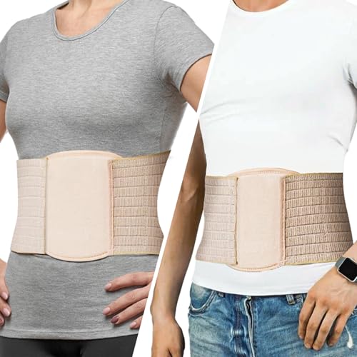 Hernia Belt for Men and Women with Compression Pad – Abdominal Binder, 37-42 in (Size L)