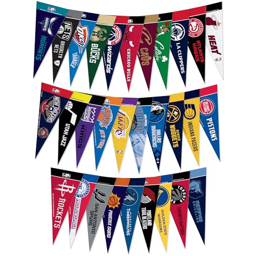 NBA Mini Pennant Set - 4" x 9" Felt Team Decorations