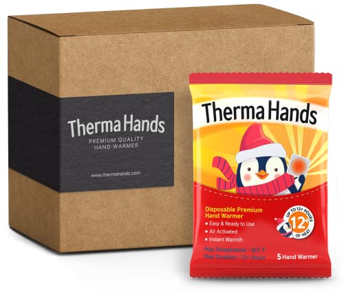 Air-Activated Hand Warmers - 10 Pack, 12+ Hours, Max 163°F