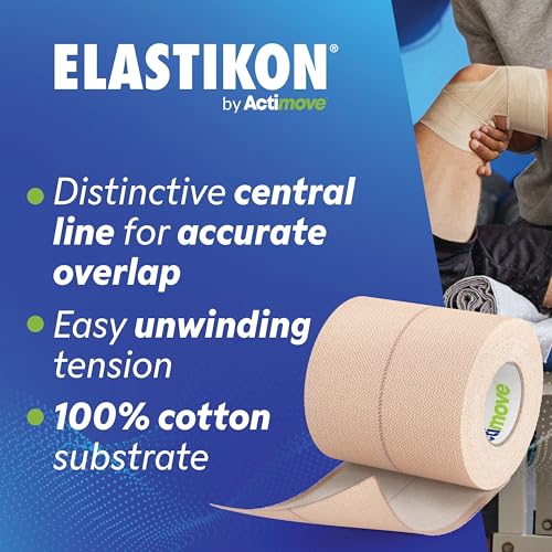 Cotton Elastic Compression Tape, 3 in x 2.5 yd, 4 Rolls for Sprains & Strains