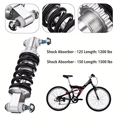 125mm Bike Shock Absorber 1200lbs Bicycle Rear Suspension Spring for Mountain Bike