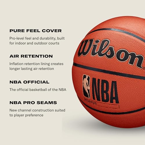NBA Forge Indoor/Outdoor Basketball - Size 7 (29.5") - Brown