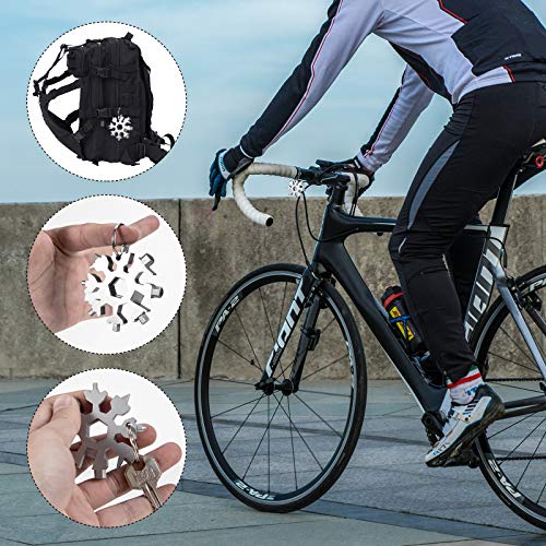 18-in-1 Snowflake Multitool - Portable Stainless Steel Pocket Tool - Black