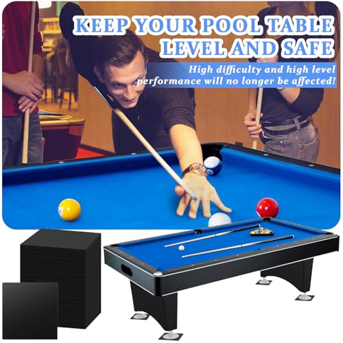 Billiard Pool Table Leg Shims, 3" Diameter Rubber Leveling Kit Shims