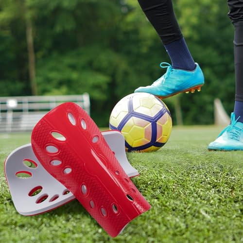 ANCIRS Youth Soccer Shin Guards 2 Pair with EVA Cushion, Breathable Shin Guard Sleeves