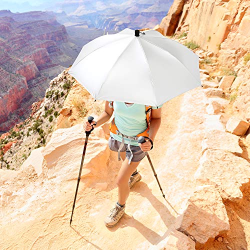 G4Free 46-Inch Large Ultralight Hiking Umbrella with Silver UV Reflective Coating - Black/Silver