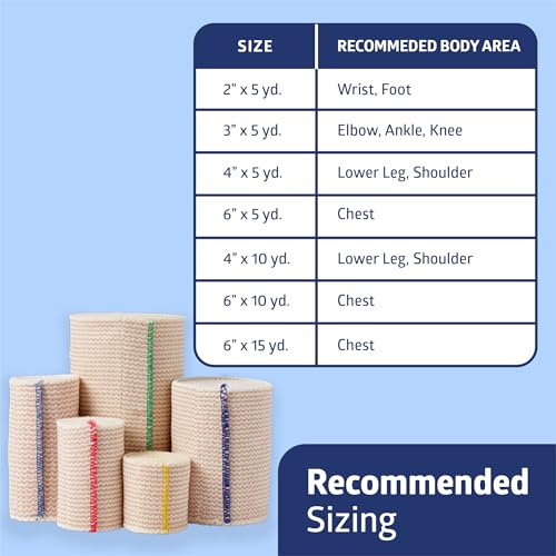 Self-Closure Elastic Bandages 6" x 5 yd - Sterile Wound Care