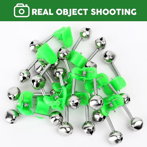 Fishing Bells for Rods - Catfish Bite Alarm Clip On Bells, 12 Pack