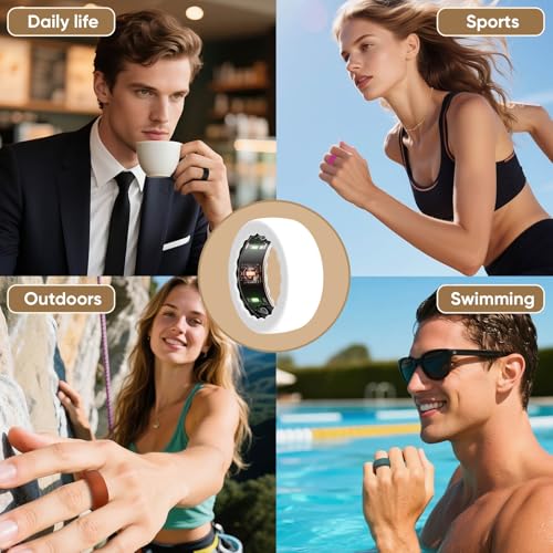 Ultra-Thin Silicone Ring Cover for Oura Ring Gen 4/3 - 4 Pack Black