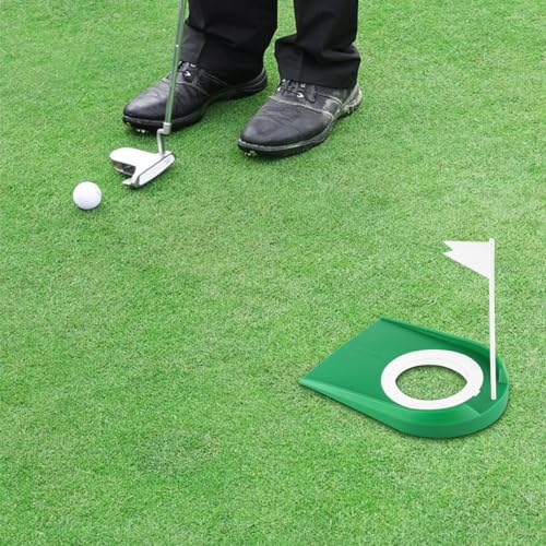 2-Pack Portable Golf Putting Cup with Flag - Indoor & Outdoor Training Aid