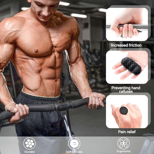 Anti-Slip Workout Grips - Thickened Rubber Hand Protectors - Pink