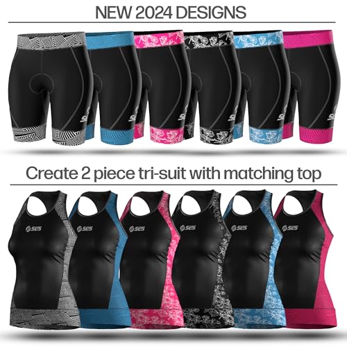 SLS3 Women's Triathlon Shorts Small Lucy Blue - Comfortable Swim, Bike & Run