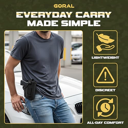 Universal IWB/OWB Gun Holster for Concealed Carry - Fits Most Handguns