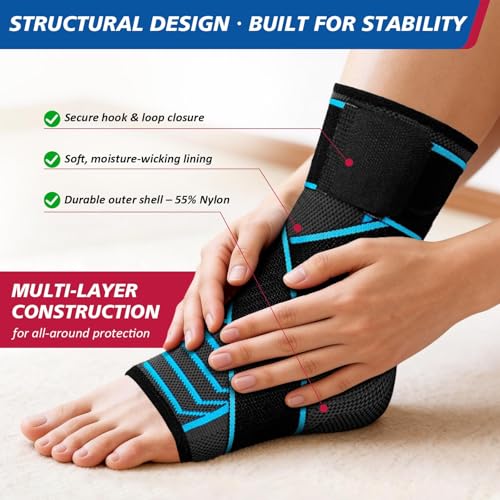 Ankle Brace Plantar Fasciitis Relief, Adjustable Strap Men Women
