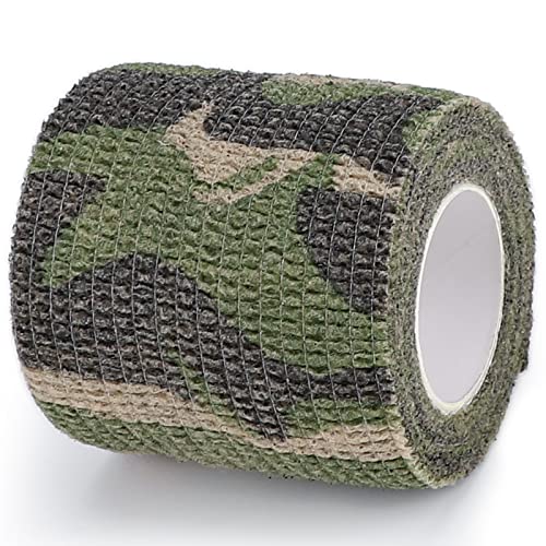 DROK 4/10 Roll Camo Tape Wrap, Camouflage Self-Adhesive Stick Bandage