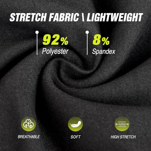High Waist Quick Dry Running Shorts for Women with Pockets - Large / Black