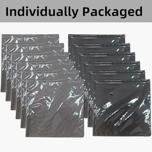Microfiber Gun Cleaning Cloths - 12"x12" Lint Free, 6 Pack Gray