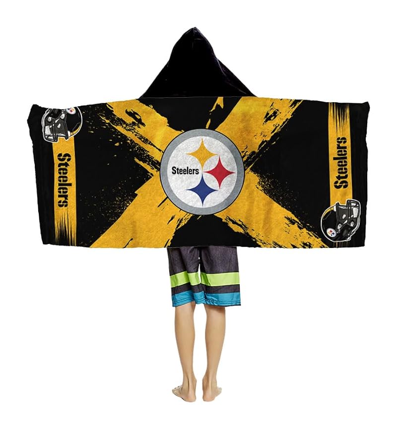 Pittsburgh Steelers Youth Hooded Microfiber Towel - 22" x 51"