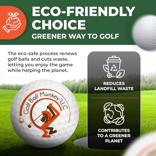 Golf Ball Monkey Recycled Golf Balls for Bridgestone White Mix 50 Pack - Model 3A/Good