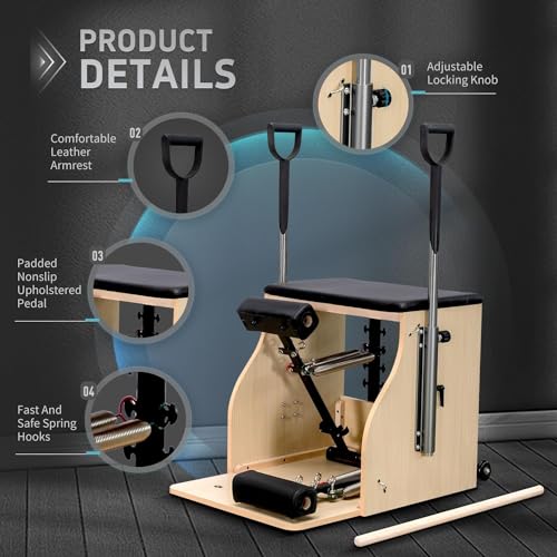 Pilates Chair - Split-Pedal Stability Combo with Handles