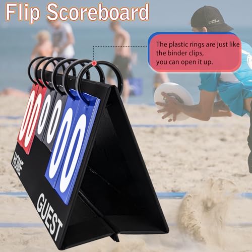 Portable Flip Scoreboard for Outdoor Sports - 6 Digits