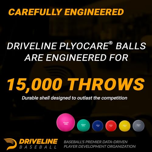 Driveline Baseball PlyoCare Balls Set of 4 Weighted Pitching Training Balls + 16-Week Program