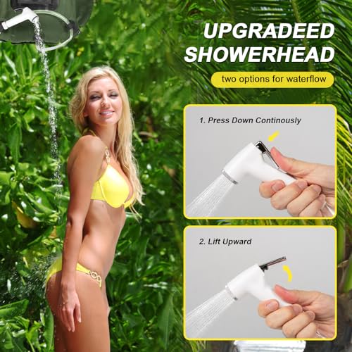 G2 GO2GETHER Green Portable Camping Shower Tent Kit with 5 Gallon Shower Bag