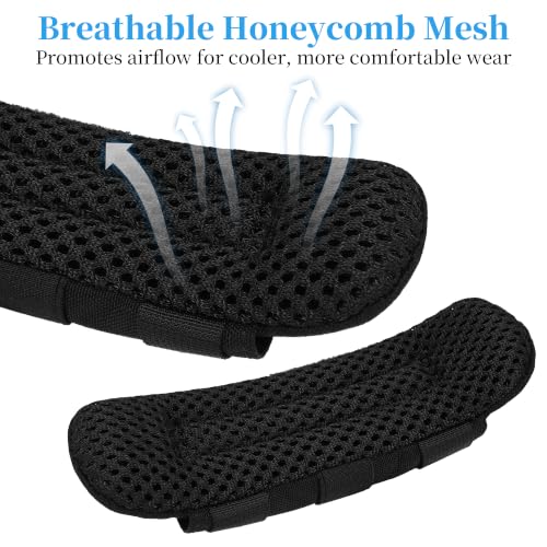 Black Shoulder Strap Pads for Bags 2 Pack - Adjustable Backpack & Sling Strap Cushions