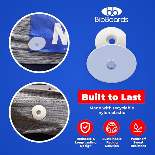 Race Bib Clips - Non-Magnetic, Reusable Fasteners, 4 Pack