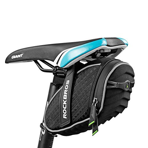 Bike Saddle Bag - Waterproof Under Seat Bicycle Storage Bag, Black