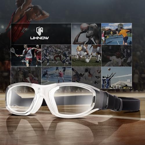 Anti Fog Sports Goggles - UV Protection for Basketball, Racquetball, Pickleball - Transparent
