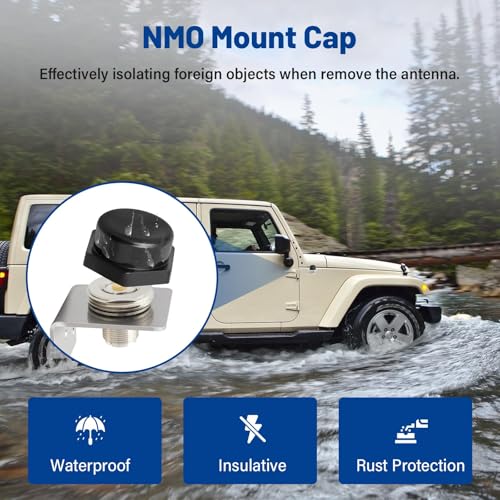 Anina NMO to PL259 Connector with L-Shape Antenna Mount & Cover for VHF/UHF Radio