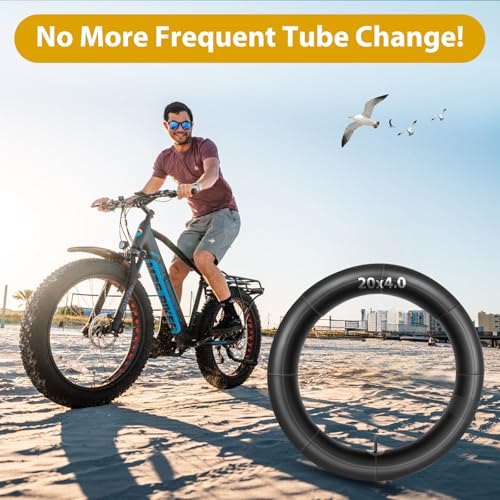 Gesinikad 2 Pack 20 x 4.0 Fat Tire Bike Tubes Schrader Valve