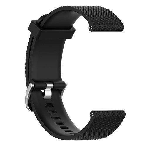 AWADUO For POLAR IGNITE Replacement Band, 20mm Replacement Silicone Wrist Band Strap For POLAR IGNITE and Garmin Vivoactive 3(Silicone Black)