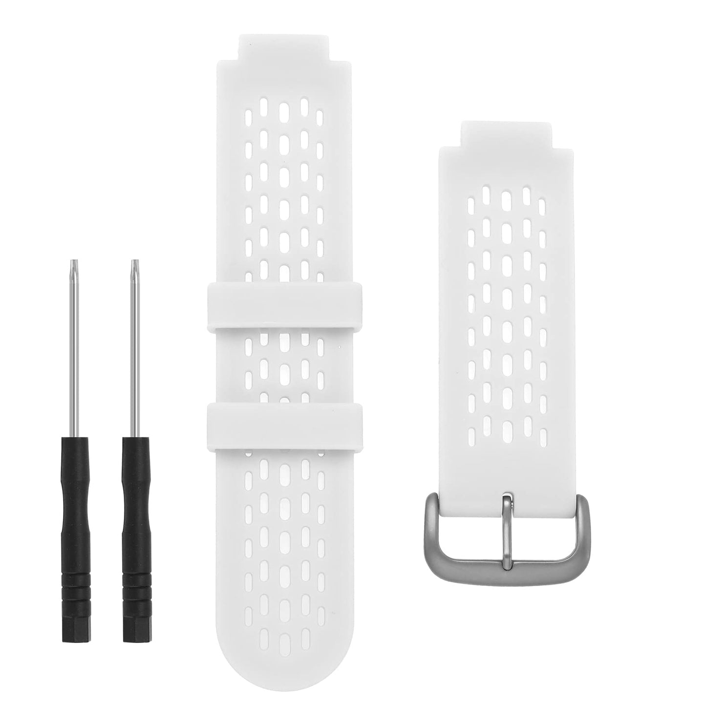 SING F LTD Silicone Watch Strap Compatible with Garmin Approach S2 /S4 Activity Trackers Quick Release Watch Band Replacement Wristband Bracelet White