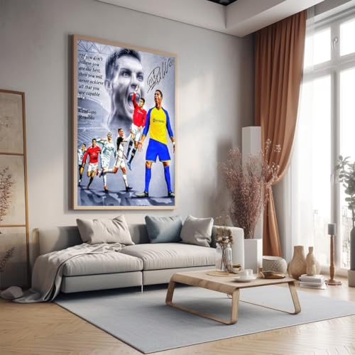 IDOLUSTER Ronaldo Signed Poster 16x24 in. - Kids Room Wall Decor