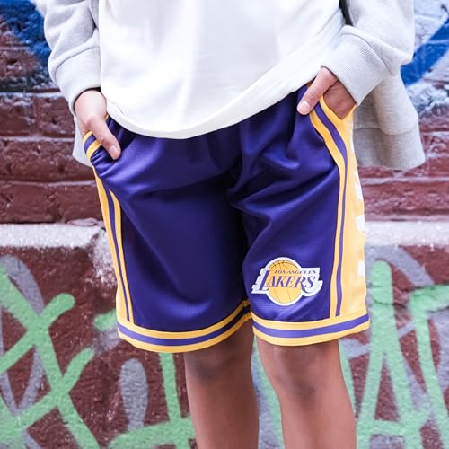 NBA Official Soft Air Mesh Game Day Basketball Shorts - Lakers 8
