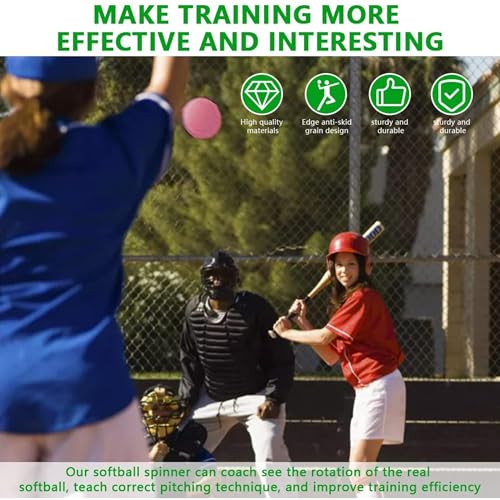 Mogseek Pink Softball Spinner Training Aid 12 Inch Fastpitch Pitching Equipment