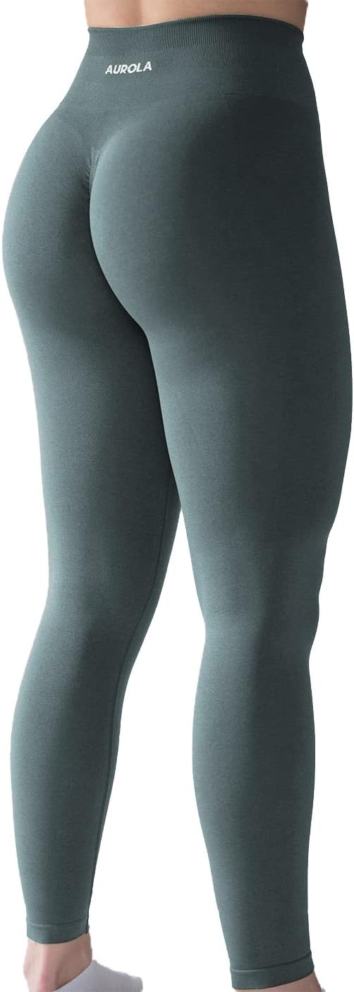 AUROLA Workout Leggings - Seamless Scrunch Tights with Tummy Control for Gym & Yoga | Women's Activewear