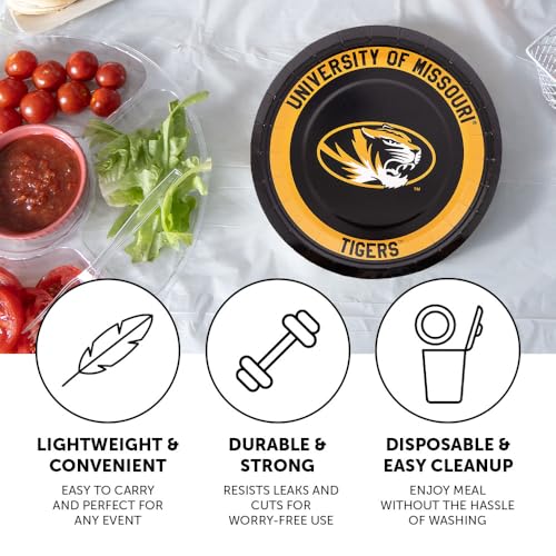 University of Missouri Paper Plates - 20 Count, 9 Inch Round