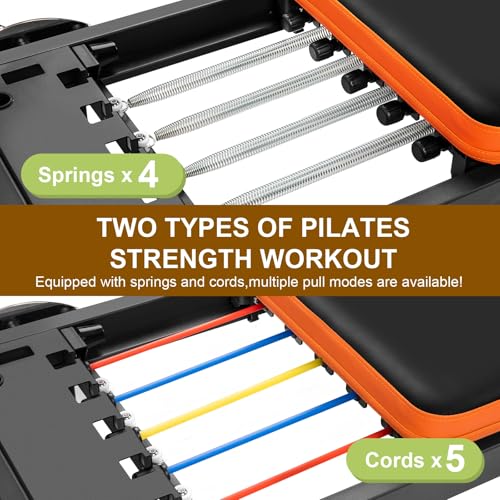 Foldable Pilates Reformer Machine for Home & Gym - 500 LBS Capacity