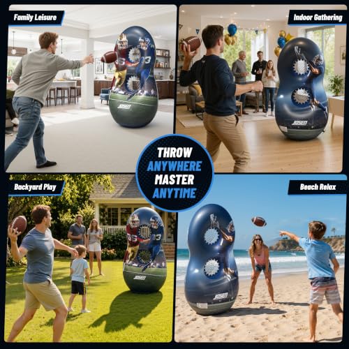 Inflatable Football Target Net Game - Extra Large 63 Inch
