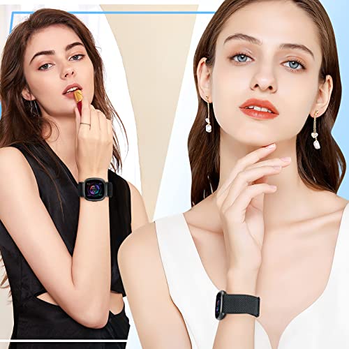 Vodtian 4 Pack Elastic Watch Bands Compatible for Fitbit Versa