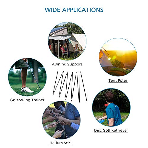 Lightweight Aluminum Tent Pole Repair Kit for Male & Female Ends