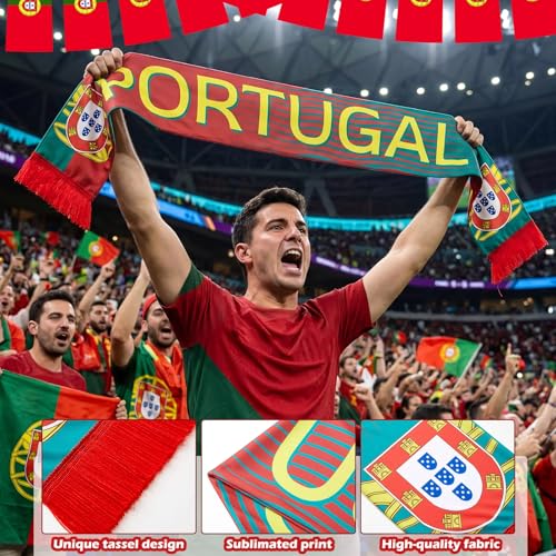 Spain Soccer Scarf - Double Sided Polyester - Portugal Variant