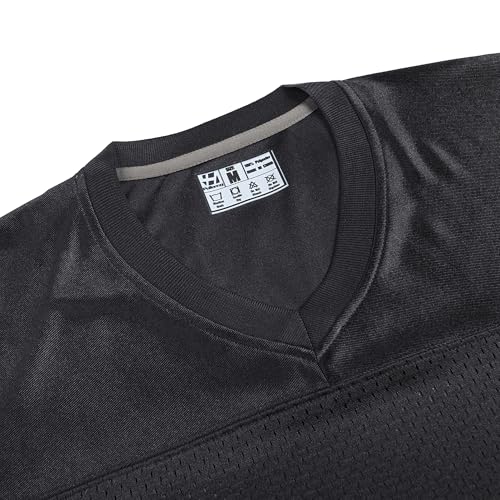 Pullonsy White Stripe Black Large Replica Football Jersey - Men’s Unisex Sport Shirt