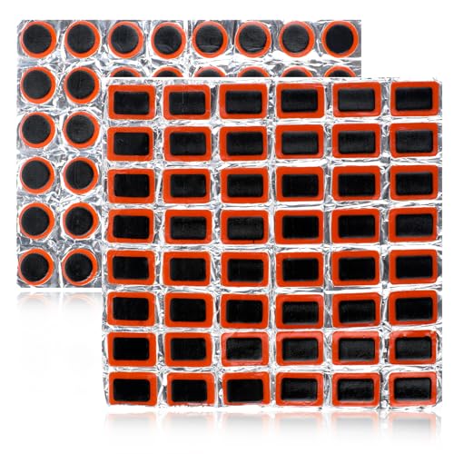96 Bicycle Tire Patches - Non-Self Adhesive Rubber for Repairs
