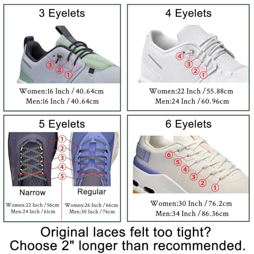 Replacement Shoelaces for On Cloud Shoes - Black, 28 Inch